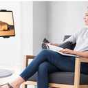 Niumowa Gooseneck Tablet Holder - Flexible Tablet Stand, Tablet Holder,Cell Phone Holder,Cell Stand, Flexible Adjustable Arm in Bed for/Mobile Phone/Switch/etc, 98 cm Total Length (Black)