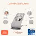 Ergobaby Evolve 3-in-1 Bouncer Seat for Babies and Toddlers 5.5-25lbs - Multi Position Baby Rocker Seat with Adjustable Heights, Secure Harness, Newborn Insert - Grey