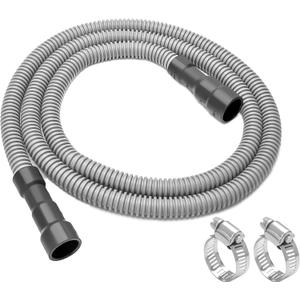 MyLifeUNIT Universal Dishwasher Drain Hose, 10 Ft Dishwasher Discharge Hose Extension, Corrugated and Flexible Dishwasher Hose Drain Replacement with 2 Clamps, Fits 11/16",1" and 1-1/8"