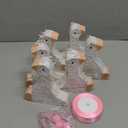 Poen 6 Sets One Silly Goose Birthday Party Decorations 5" x 6" Bow Silly Goose Pinatas Baby Shower Photo Props First Birthday Party Supplies Centerpieces(Pink)
