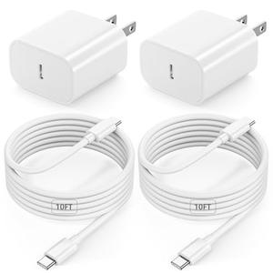 10FT iPad Charger Fast Charging Cord,  20W USB C Fast Charger with 10 ft Long Charging Cable for iPad 10th/11th(A16) Generation, iPad Pro 13/12.9/11 inch, iPad Air 11/13 inch/4th/5th, iPad mini
