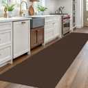 EARTHALL Woven Runner Rug 3x10 Ft Washable Runners for Hallways Long Non Slip Rubber Backed Kitchen Runner Braided Indoor Floor Carpet Runners for Entryway, Hallway, Kitchen, Brown