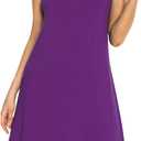 WiWi Viscose from Bamboo Tank Nightgown for Women V-Neck Sleeveless Sleep Gowns S-XXL