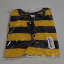 Spring&Gege Boys Short Sleeve Striped Cotton Crew Neck T-Shirt (7-8 Years, Black and Yellow Stripe)