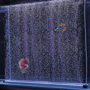 hygger Aquarium Bubble Strip, Nano Air Bubble Curtain Wall Aquarium, Quiet High Dissolved Oxygen Diffuser Fish Tank Bubbler Decorations Self-Sinking for Freshwater Saltwater (27.5 Inch)