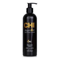 CHI Argan Oil Shampoo, Restores Moisture, Helps Rejuvenate Dry, Damaged Hair & Enhances Strength, Sulfate, Paraben, & Cruelty-Free, 11.5 Oz