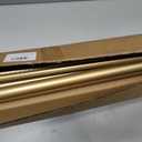 Tension Curtain Rod 41-185" Heavy Duty No Drilling Adjustable Golden, 1.26" | Corrosion-Resistant, Fits Windows & Patio Doors & Bathroom, Secure Non-Slip Hold