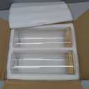 Hewory Glass Cylinder Ribbed Vases Set of 6, Tall Clear Vase for Centerpieces, Hurricane Candle Holders for Pillar or Floating Candles, Round Vases for Wedding Anniversary Events Home Table Decor