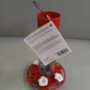 Nature's Way Bird Products DGHF3 Vintage Blossom Decorative Glass Hummingbird Feeder (Red)