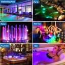 YiaMia Hot Tub Lights - 2-Pack RGB Color Battery-Powered LED Pool Lights with Remote Control and Suction Cup for Ponds, Decoration, Parties, Spas, Aquariums