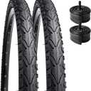 YUNSCM 2-PCS 16" Bike Tires 16x1.75/47-305 1.5mm Puncture Proof and 16" Heavy Duty Bike Tubes Schrader Valve Compatible with Kid/Stroller Bike 16 x 1.75 Bicycle Tires and Tubes (Y-837)