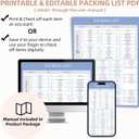 BAGAIL 9 Set Packing Cubes with Packing List Luggage Packing Organizers for Travel Accessories (Cream)