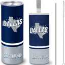 Tumbler 20oz Straight Skinny Car Cups With Insulated Cup Sleeve Portable Handle, Sports Travel Coffee Mug, Stainless Steel, Insulated,Classic Collection Gifts for Men Women Fans