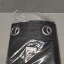 NICETOWN Pitch Black Solid Thermal Insulated Grommet Blackout Curtains/Drapes for Bedroom Window (2 Panels, 42 inches Wide by 63 inches Long, Black)