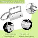 Outus 100 Pieces Key Fob Hardware Key Fob Keychain Wristlet with Split Ring (Silver,1 Inch)