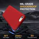 Miracase Ultra Slim Designed for iPhone SE Case 2022(3rd Gen)/iPhone SE 2020 Case(2nd Gen)/iPhone 7 Case/iPhone 8 Case with Screen Protector, Multi-Color Silicone Shockproof Phone Case(Glossy Red)