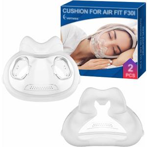 2 Packs Replacement Cushion for Airfit F30i Small, Size Under 1.3 Inches, Full Face Cushion, Snugly Fit & Secure Seal Replacement Supplies by Everness (S)