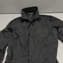 BEILU Stretch Mens Slim Fit Dress Shirts Formal Long Sleeve Button Down Shirts (Size 10, Black)