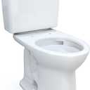 TOTO Drake Two-Piece Elongated 1.6 GPF TORNADO FLUSH Toilet with CEFIONTECT, Cotton White - CST776CSG#01