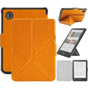 Case Compatible with 6" Kobo Clara Colour(Model N367, 2024)/Clara BW (Model N365, 2024)/Clara 2E (Model N506, 2022), Includes a Screen Protector - Premium PU Leather Cover with Auto Sleep/Wake (One Size)