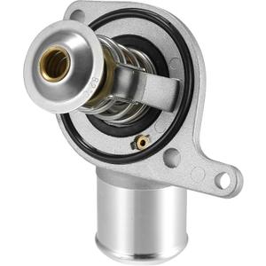 X AUTOHAUX Engine Coolant Thermostat Housing Water Inlet Assembly 15-11057 12600172 15-10412 for Chevy Silverado Suburban Tahoe for Cadillac Escalade for GMC Sierra Yukon Suburban Silver Tone