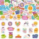 300Pcs Motivational Foam Stickers, Self-Adhesive Inspirational Quotes Sticker Positive Affirmation Foam Stickers for Home School Classroom DIY Art Craft Parents Teachers Reward Sticker