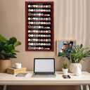 Silipull Military Challenge Coin Display Case Wood Medal Wall Mount Lockable Cabinet Rack Holder Shadow Box for Casino Poker Chips Souvenirs