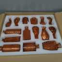 36Pcs Bud Vases Set Small Vintage Glass Bottles Bud Vases in Bulk Multiple Shape Cute Glass Vases for Rustic Wedding Centerpieces Table Decorations and Home Decor (Dark Amber)