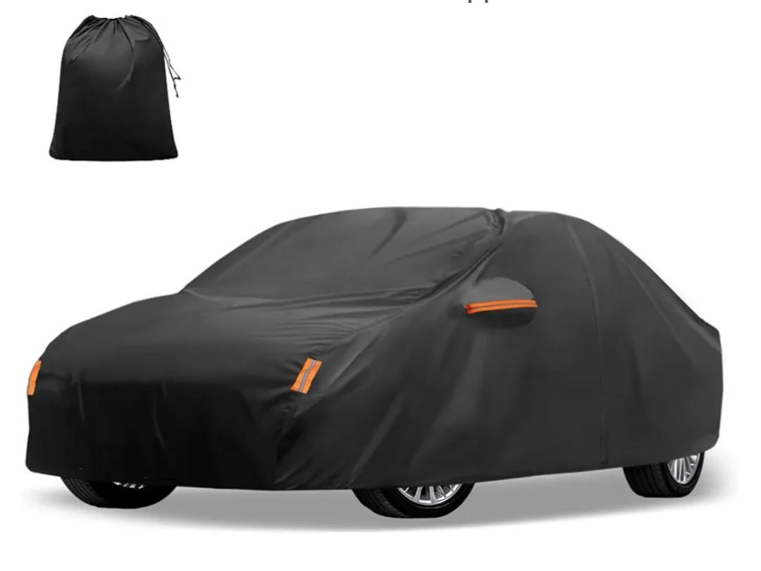 X AUTOHAUX Car Cover for Toyota Camry 2007-2022 Aluminum Film Outdoor Waterproof Sun Rain Snow Hail Protection with Driver Door Zipper