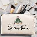 kdqua Grandma Gifts Makeup Bag, Best Grandma Gifts for Christmas from Grandkids, Oh Honey I am That Grandmother Cosmetic Bags Zipper Pouch Travel Organizer Toiletry Bag