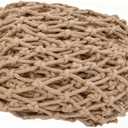 Multi-Use Hemp Rope Net: Natural Jute, 15 Sizes, Ideal for Indoor/Outdoor Decor & Safety, Handcrafted with Free Installation Accessories (6x30ft)