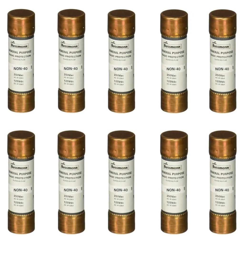 5-Pack NON-40A Non 40 Amp ONE-TIME Fuse,NON-40 Current Limiting Class K5 Cartridge Fuse