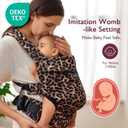 Momcozy Baby Carrier - Ergonomic, Cozy and Lightweight Carrier for 7-45lbs, Effortless to Put On, Ideal for Hands-Free Parenting, Enhanced Lumbar Support, Purehug for Infant to Toddler, Leopard