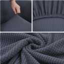 SearchI Club Chair Slipcover Stretch Barrel Chair Covers Jacquard Tub Chair Slipcovers Soft Spandex Armchair Sofa Cover Removable Couch Furniture Protector Arm Chair Cover for Living Room(Grey Blue)