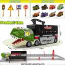 Gloween Dinosaur Toys for Kids 3-5, Dinosaur Truck with 8 Small Dinosaur Cars, Birthday Gifts Toys for 3 4 5+ Year Old Boy, Transport Carrier Truck for Toddlers, Great for Grandkids