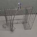 KINCMAX Shower Caddy, Rustproof SUS304 Stainless Steel, Adhesive Wall Mount Double Round Baskets 2-pack (Polished Silver)