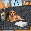 URPOWER Back Seat Extender for Dogs - Hard Bottom Dog Car Seat Cover with 1PC Leak-Proof Pee Pad, Dog Hammock for Car and SUV, Pet Rear Seat Protector Dogs Travel Bed