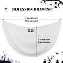 MCJC Unisex Kid Ghost Costume, Halloween Fancy Dress, White Boo Ghost Cloak, 3+ years (Small Size)