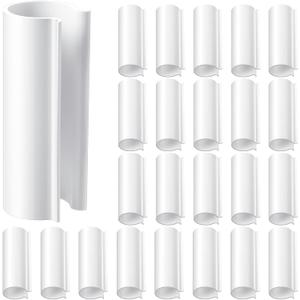 Jetec 32 Pcs PVC Pipe Clips Pool Cover Clamps for Above Ground Pool Greenhouses, Row Covers, Garden, Shelters, Bird Protection, 2.4 Inch Long(for 1/2 Inch PVC Pipe,White)