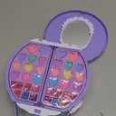 PERRYHOME Kids Makeup Sets for Girls 5-8, 59 Pcs Washable Real Cosmetic Set with Mirror, Non-Toxic Girls Makeup Kit, Toddler Nail Polish Kit, Princess Toys & Birthday Gifts for 3-12 Years Old(Purple)