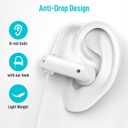 USB C Headphones Over Ear Hooks for iPhone 17 Air 16 15 Pro Max Plus, Wrap Around Ear Buds with Loops Mic Type C Earphone Running Sport Wired Earbud for Samsung S26 S25 S24 Ultra S23/Pixel 10, White