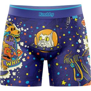 Knobby Mens Boxer Briefs - 4.5" Inseam, Moisture Wicking, Odor Control, Breathable, Tagless, Designer Underwear for Men (XL)
