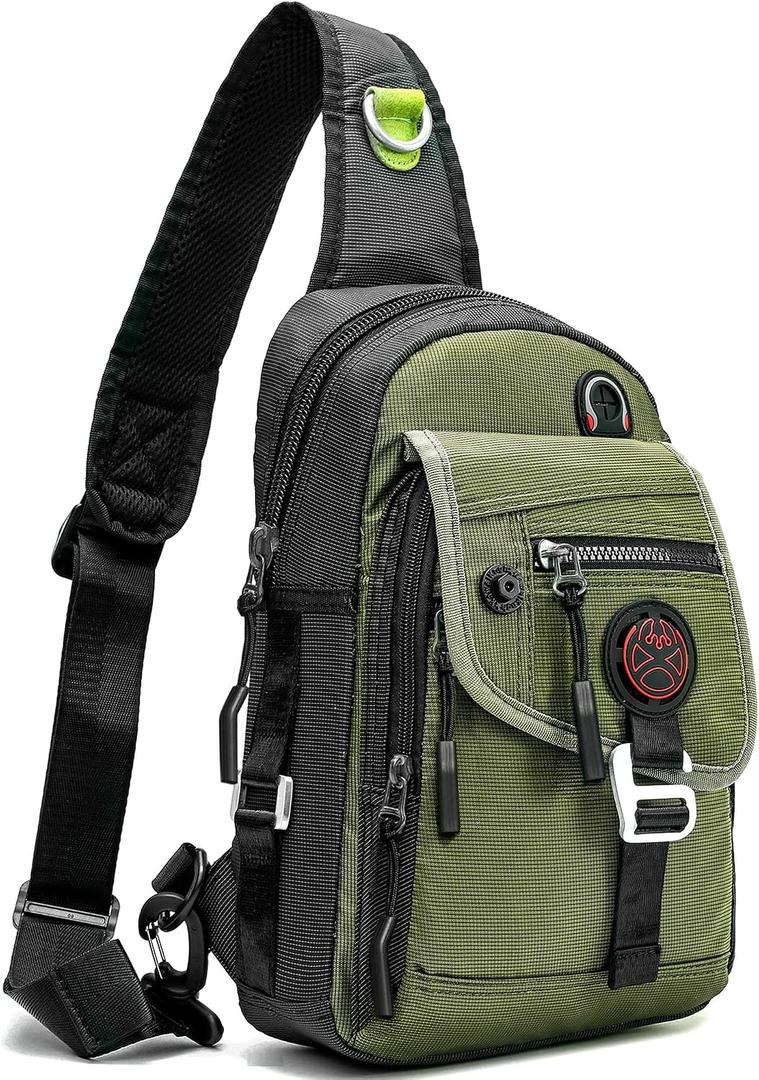 NICGID Sling Bag Chest Shoulder Backpack Crossbody Bags for Tablet Laptop Outdoor Hiking Men Women