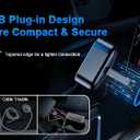 Wireless CarPlay Adapter for iPhone, 2025 Upgrade Convert Wired to Wireless Apple CarPlay Adapter, Mini Size USB Design for Cars with USB-A & Type-C Extension Cables, Stable Control, Plug and Play
