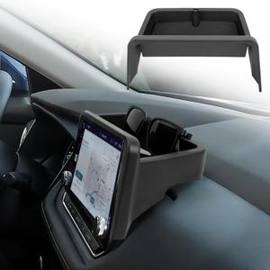 Center Console Organizer Compatible with 2021-2025 2026 Nissan Rogue S/SV/Rock Creek Dashboard Tray Interior Insert Accessories Behind Screen Black (Only Fit 8-Inch Screen)