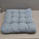 Corduroy Thick Square Seat Cushion Patio Chairs Pad Outdoor Superior Breathable Comfort and Softness Outside Seat Cover Washable,20" L X 20" W X 3.5" H (Light Blue)