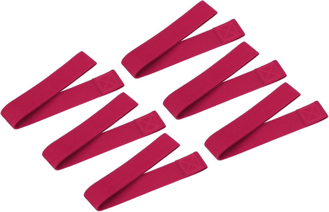 PATIKIL Towel Bands, 6 Pack Stretchable Towel Clips Cruise Essentials Windproof Beach Towel Straps for Beach Cruise Pool Chairs, Rose Red