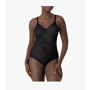 Bali womens Lace Body Shaper, Lace 'N Smooth Firm-control Shapewear, Built-in Underwire Bra 40C