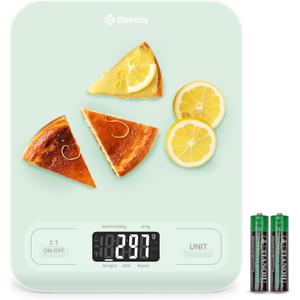 Etekcity Food Kitchen Scale, Digital Grams and Ounces for Weight Loss, Baking, Cooking, Keto and Meal Prep, LCD Display, Medium, Green