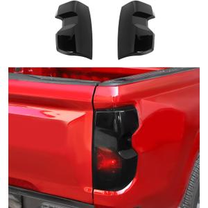 Voodonala Tail Light Cover Compatible with Chevy Colorado 2023 2024 2025, Smoke Black Rear Light Trim Guards Tint